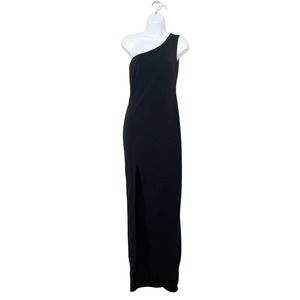 NWT‎ Nookie One Shoulder Thigh High Slit Maxi Gown Black XL